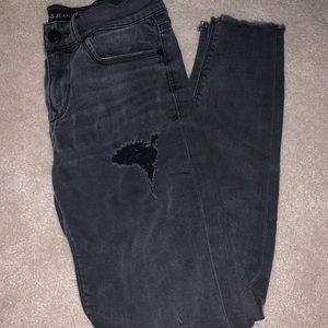 mid rise distressed jeans
